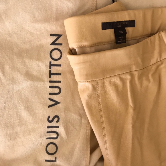 Louis Vuitton Genuine Leather Yellow Leggings - Picture 5 of 8